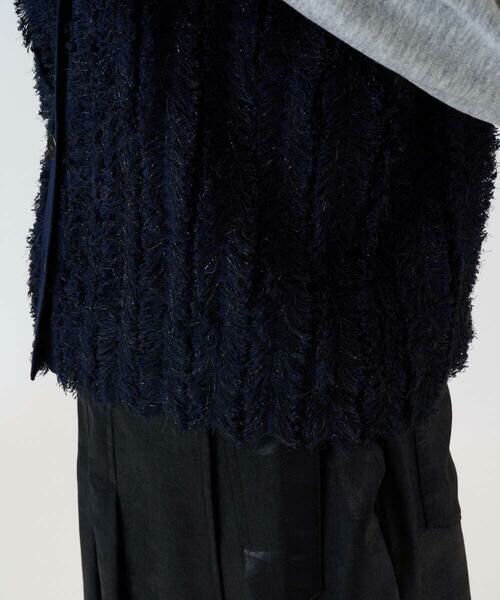GEORGES RECH / ジョルジュ・レッシュ ベスト | ラメジャガードシャギーニットベスト | 詳細8