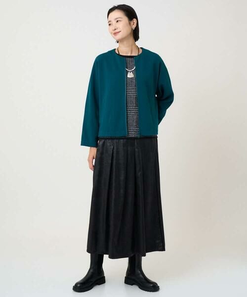 GEORGES RECH / ジョルジュ・レッシュ ノーカラージャケット | [セットアップ対応]ノーカラージャージージップ羽織 | 詳細13