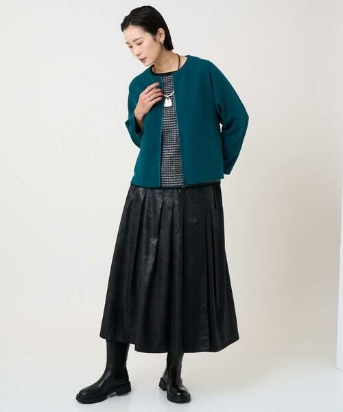 GEORGES RECH / ジョルジュ・レッシュ ノーカラージャケット | [セットアップ対応]ノーカラージャージージップ羽織 | 詳細14