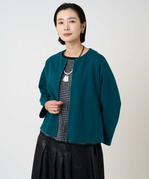 GEORGES RECH / ジョルジュ・レッシュ ノーカラージャケット | [セットアップ対応]ノーカラージャージージップ羽織 | 詳細2