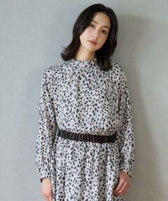 GEORGES RECH / ジョルジュ・レッシュ シャツ・ブラウス | [日本製/セットアップ対応]レオパードロールネックブラウス