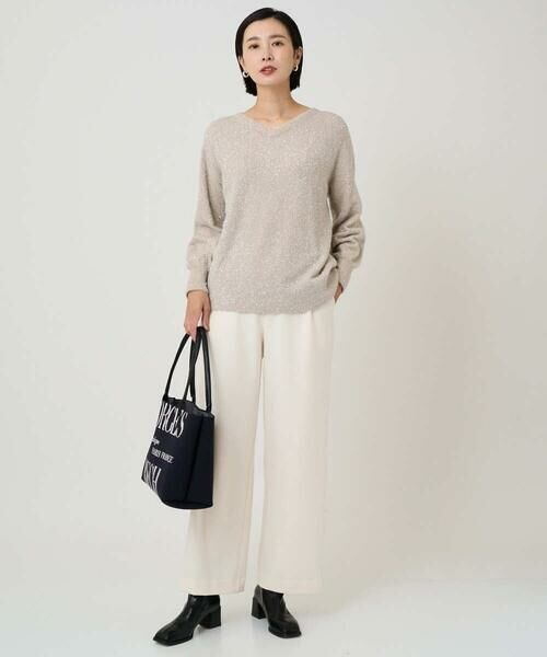 GEORGES RECH / ジョルジュ・レッシュ ニット・セーター | メタリックシャギーVネックニット | 詳細13