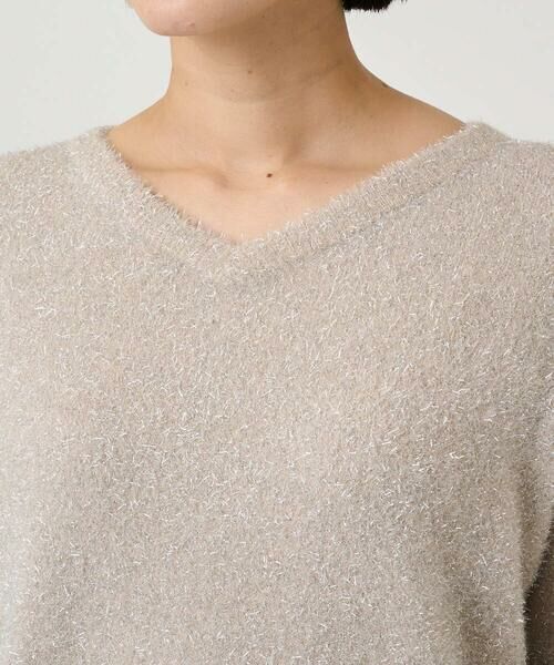 GEORGES RECH / ジョルジュ・レッシュ ニット・セーター | メタリックシャギーVネックニット | 詳細6