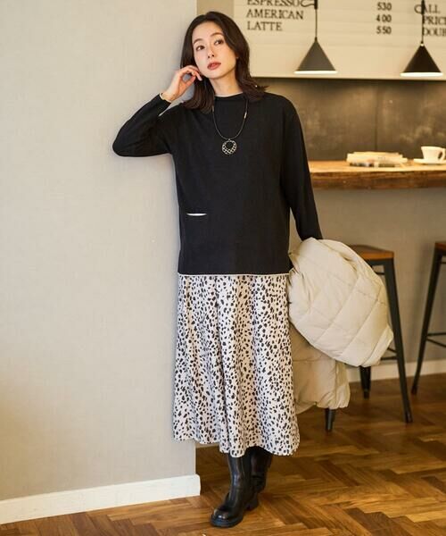 GEORGES RECH / ジョルジュ・レッシュ ロング・マキシ丈スカート | [日本製/セットアップ対応]レオパードギャザーフレアスカート | 詳細12