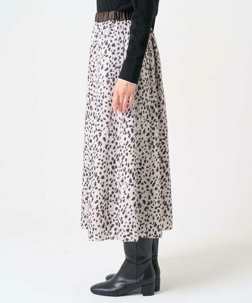 GEORGES RECH / ジョルジュ・レッシュ ロング・マキシ丈スカート | [日本製/セットアップ対応]レオパードギャザーフレアスカート | 詳細2