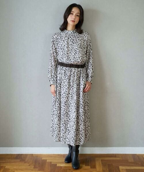 GEORGES RECH / ジョルジュ・レッシュ ロング・マキシ丈スカート | [日本製/セットアップ対応]レオパードギャザーフレアスカート | 詳細9