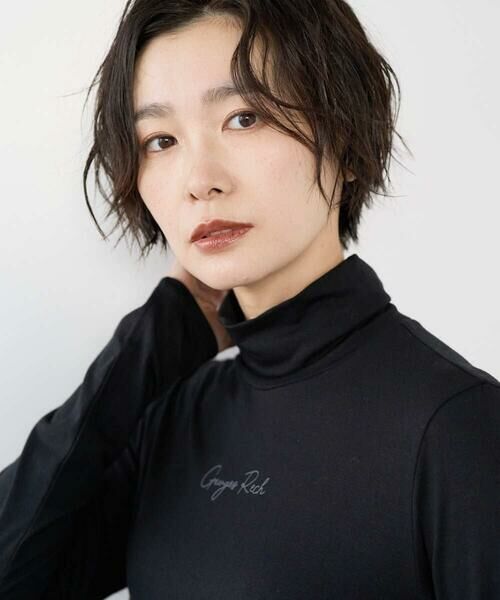 GEORGES RECH / ジョルジュ・レッシュ カットソー | ベアテンジャージーハイネックロゴカットソー | 詳細2