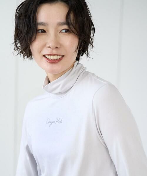 GEORGES RECH / ジョルジュ・レッシュ カットソー | ベアテンジャージーハイネックロゴカットソー | 詳細4