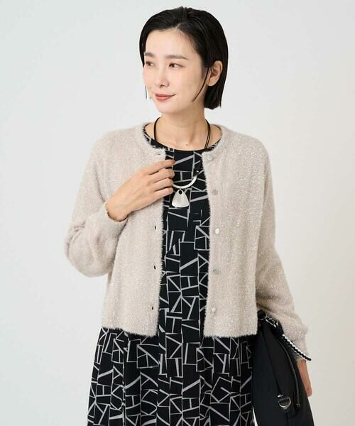 GEORGES RECH / ジョルジュ・レッシュ カーディガン・ボレロ | メタリックシャギーショートカーディガン | 詳細1