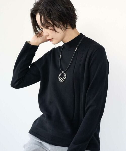 GEORGES RECH / ジョルジュ・レッシュ ニット・セーター | [アンサンブル対応]メリノウールセミハイネックニット | 詳細1