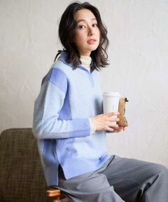 GEORGES RECH / ジョルジュ・レッシュ ニット・セーター | メランジブークレ襟付きニット