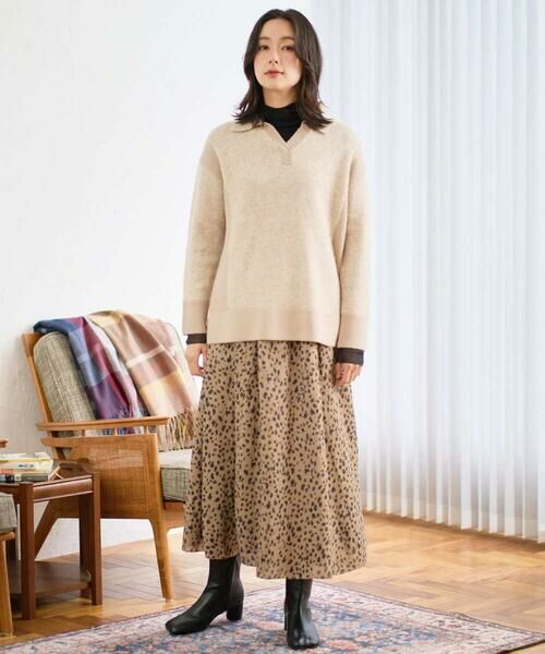GEORGES RECH / ジョルジュ・レッシュ ニット・セーター | メランジブークレ襟付きニット | 詳細17