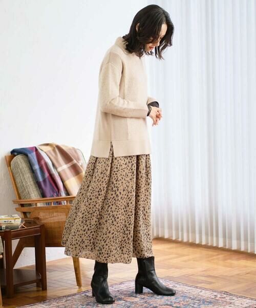 GEORGES RECH / ジョルジュ・レッシュ ニット・セーター | メランジブークレ襟付きニット | 詳細18