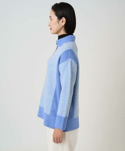 GEORGES RECH / ジョルジュ・レッシュ ニット・セーター | メランジブークレ襟付きニット | 詳細6