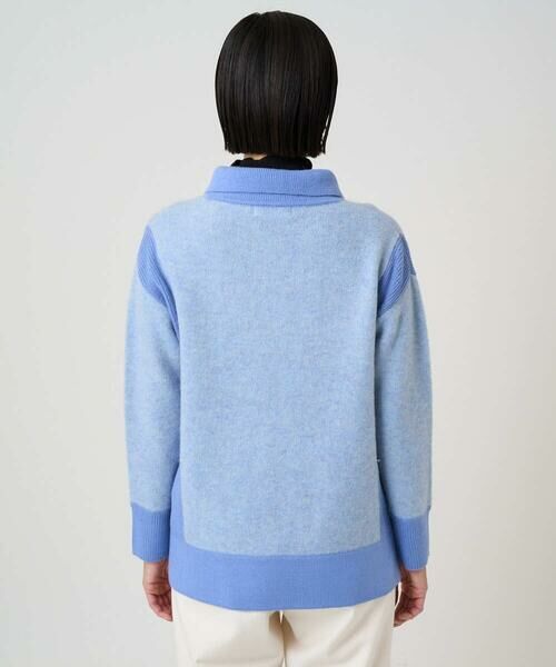 GEORGES RECH / ジョルジュ・レッシュ ニット・セーター | メランジブークレ襟付きニット | 詳細7