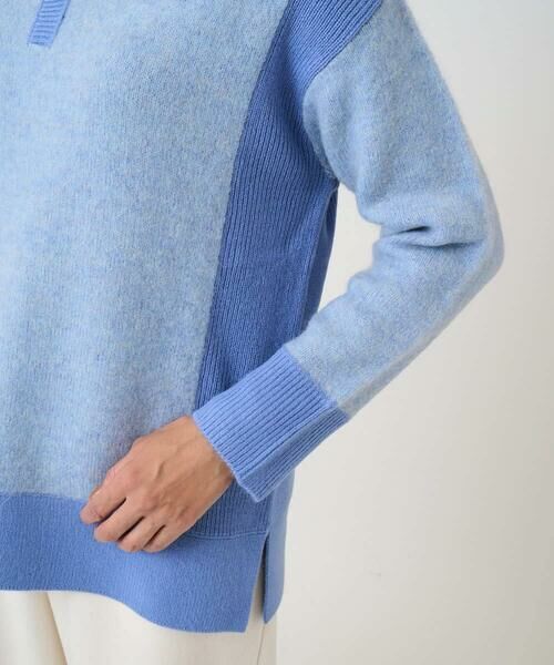 GEORGES RECH / ジョルジュ・レッシュ ニット・セーター | メランジブークレ襟付きニット | 詳細9