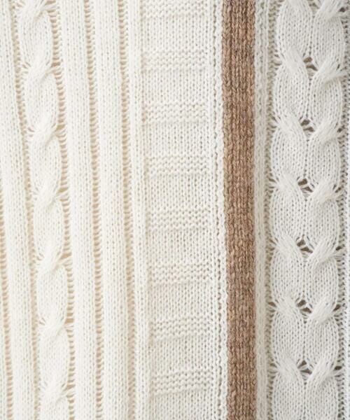 GEORGES RECH / ジョルジュ・レッシュ ニット・セーター | バイカラーボートネックケーブルニット | 詳細10