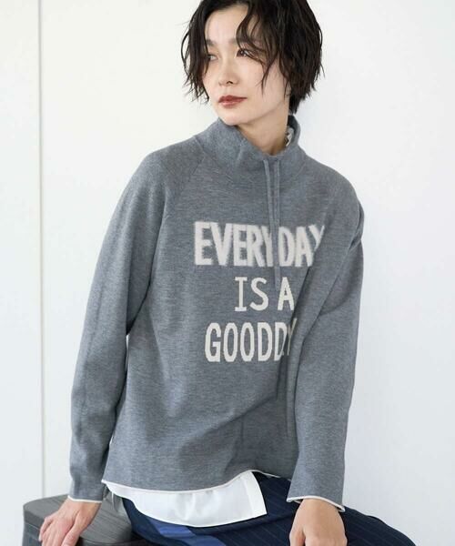 GEORGES RECH / ジョルジュ・レッシュ ニット・セーター | ドロストハイネックロゴニット | 詳細1