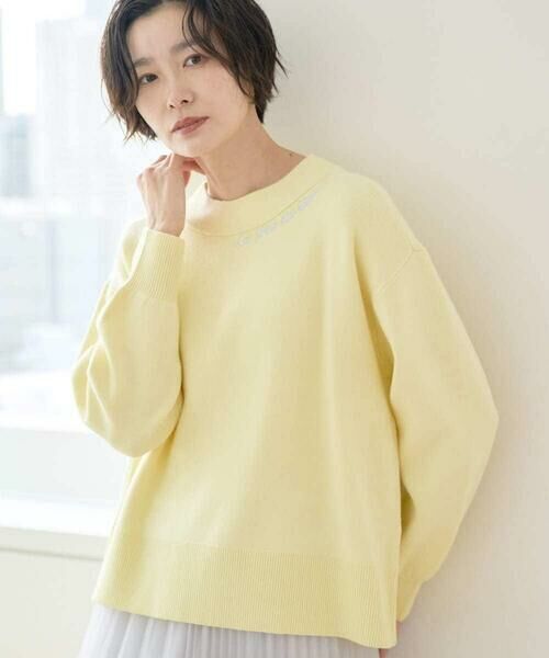 GEORGES RECH / ジョルジュ・レッシュ ニット・セーター | [アンサンブル対応] スウェットライクロゴニット（ライトイエロー）