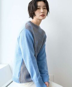 GEORGES RECH / ジョルジュ・レッシュ ニット・セーター | バイカラージャカードニット