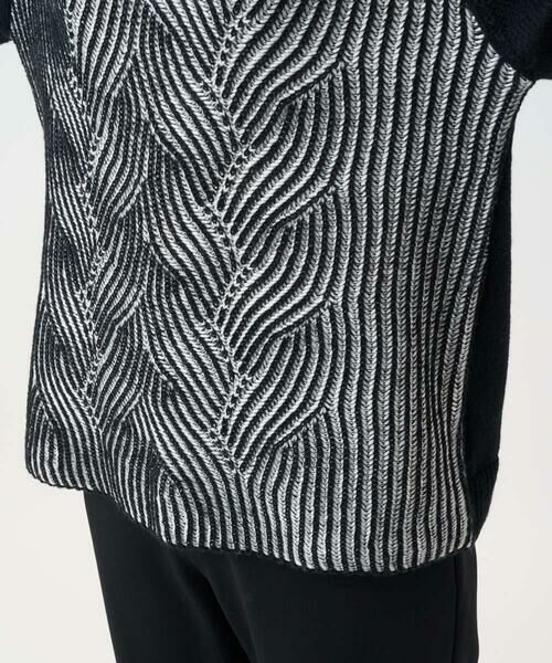 GEORGES RECH / ジョルジュ・レッシュ ニット・セーター | バイカラージャカードニット | 詳細10