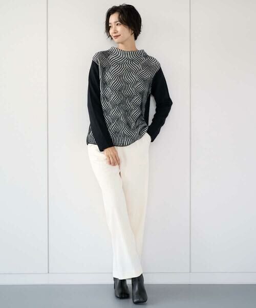 GEORGES RECH / ジョルジュ・レッシュ ニット・セーター | バイカラージャカードニット | 詳細14