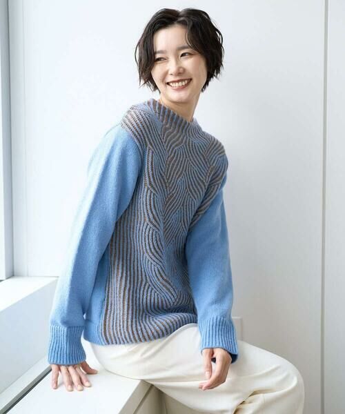 GEORGES RECH / ジョルジュ・レッシュ ニット・セーター | バイカラージャカードニット | 詳細2