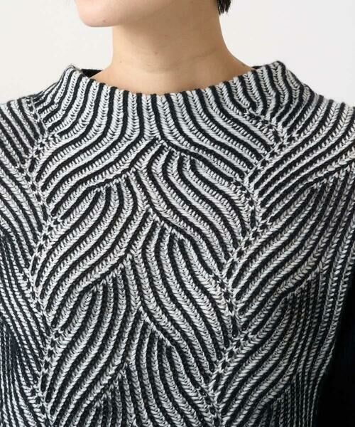 GEORGES RECH / ジョルジュ・レッシュ ニット・セーター | バイカラージャカードニット | 詳細8