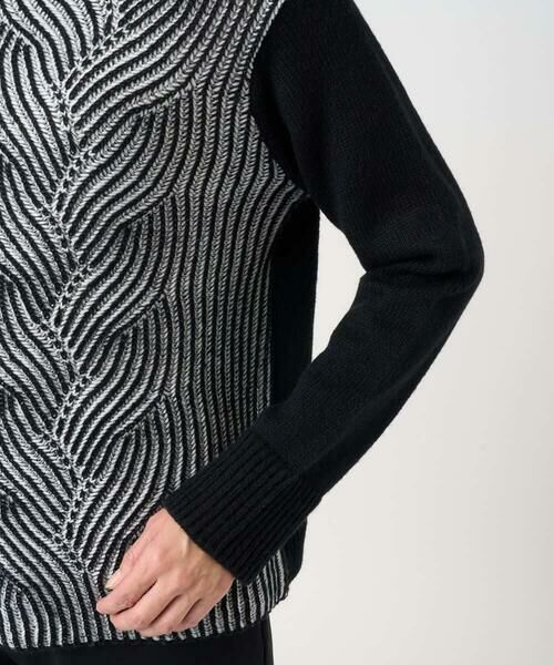 GEORGES RECH / ジョルジュ・レッシュ ニット・セーター | バイカラージャカードニット | 詳細9