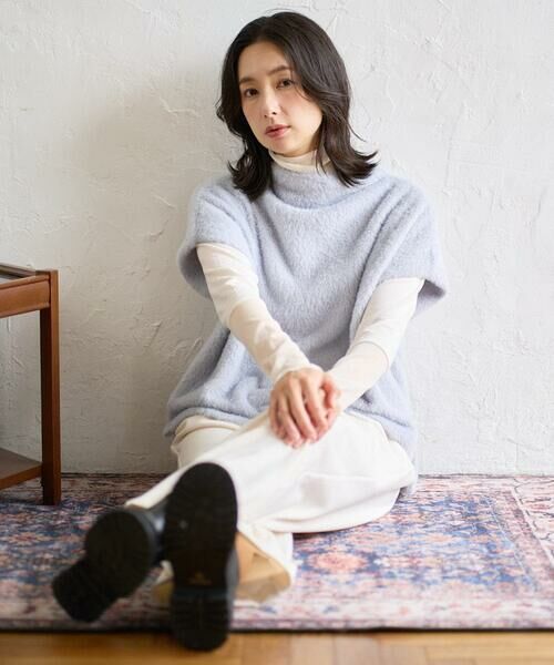 GEORGES RECH / ジョルジュ・レッシュ カットソー | [日本製]ボトルネックフレンチスリーブテディベスト | 詳細16