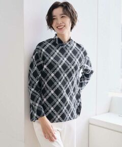 GEORGES RECH / ジョルジュ・レッシュ カットソー | へリンボンラインジャガードハイネックカットソー