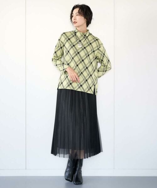 GEORGES RECH / ジョルジュ・レッシュ カットソー | へリンボンラインジャガードハイネックカットソー | 詳細13