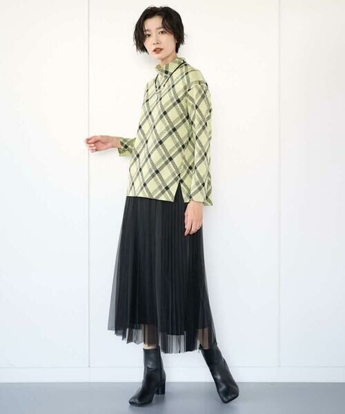 GEORGES RECH / ジョルジュ・レッシュ カットソー | へリンボンラインジャガードハイネックカットソー | 詳細14