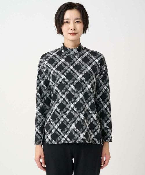 GEORGES RECH / ジョルジュ・レッシュ カットソー | へリンボンラインジャガードハイネックカットソー | 詳細3