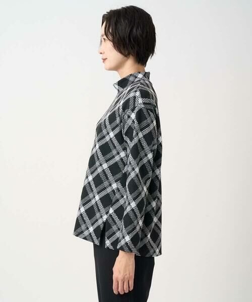 GEORGES RECH / ジョルジュ・レッシュ カットソー | へリンボンラインジャガードハイネックカットソー | 詳細4