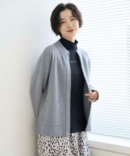 GEORGES RECH / ジョルジュ・レッシュ カーディガン・ボレロ | [アンサンブル対応] ミラノリブジップアップニットカーディガン | 詳細3