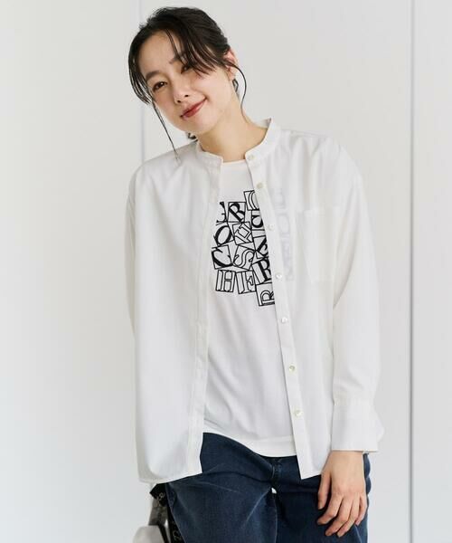 GEORGES RECH / ジョルジュ・レッシュ シャツ・ブラウス | [日本製]バンドカラーシャツ | 詳細1