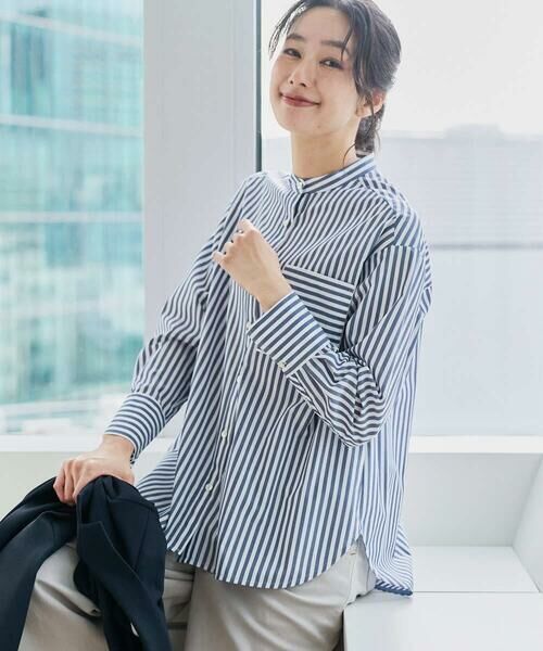 GEORGES RECH / ジョルジュ・レッシュ シャツ・ブラウス | [日本製]バンドカラーシャツ | 詳細3