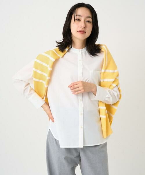 GEORGES RECH / ジョルジュ・レッシュ シャツ・ブラウス | [日本製]バンドカラーシャツ | 詳細4