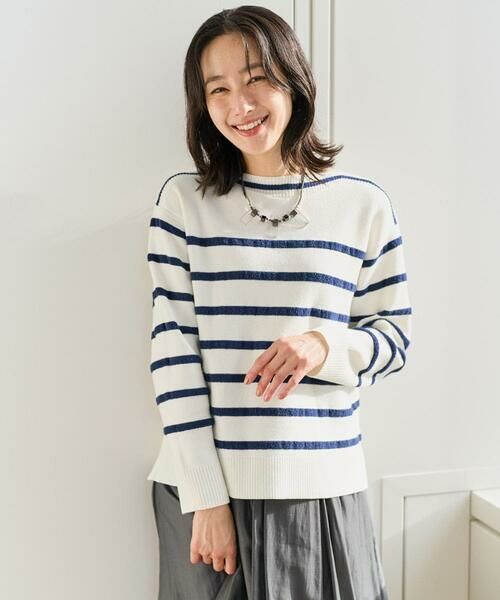 GEORGES RECH / ジョルジュ・レッシュ ニット・セーター | ブークレボーダーボートネックニット | 詳細1