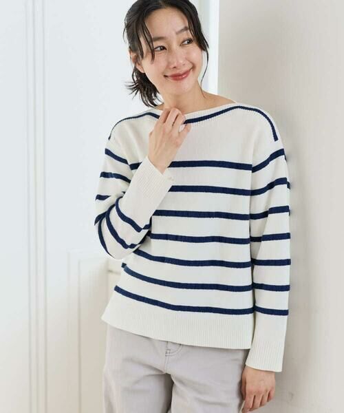 GEORGES RECH / ジョルジュ・レッシュ ニット・セーター | ブークレボーダーボートネックニット | 詳細2