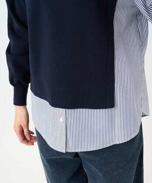GEORGES RECH / ジョルジュ・レッシュ ニット・セーター | ストライプコンビアシンメトリーニット | 詳細10