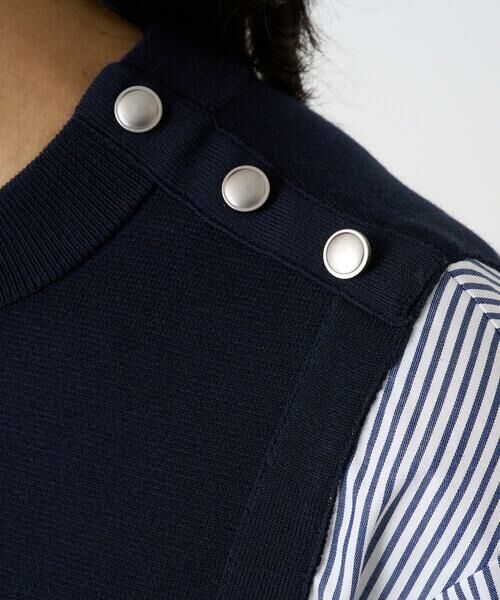 GEORGES RECH / ジョルジュ・レッシュ ニット・セーター | ストライプコンビアシンメトリーニット | 詳細11