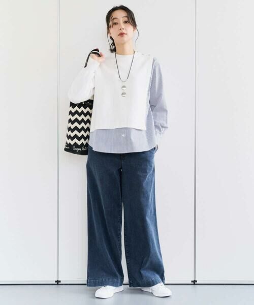 GEORGES RECH / ジョルジュ・レッシュ ニット・セーター | ストライプコンビアシンメトリーニット | 詳細16