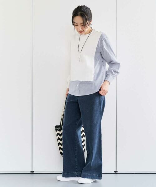 GEORGES RECH / ジョルジュ・レッシュ ニット・セーター | ストライプコンビアシンメトリーニット | 詳細17