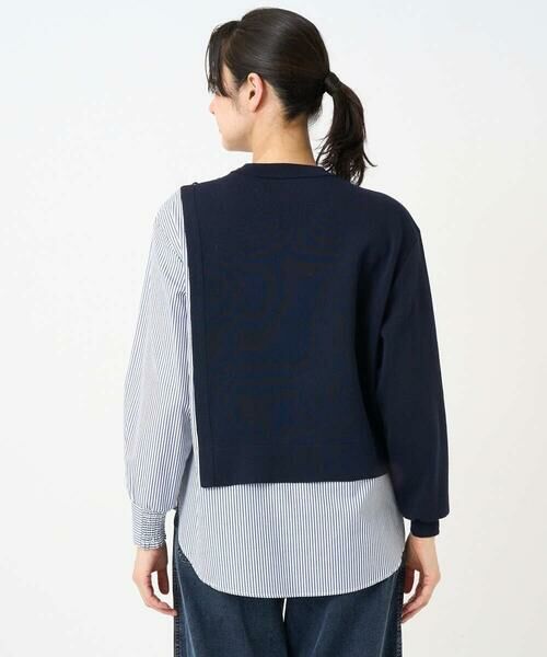 GEORGES RECH / ジョルジュ・レッシュ ニット・セーター | ストライプコンビアシンメトリーニット | 詳細7