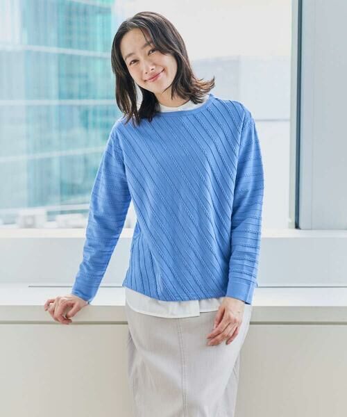 GEORGES RECH / ジョルジュ・レッシュ ニット・セーター | ケーブル柄ニットプルオーバー | 詳細1