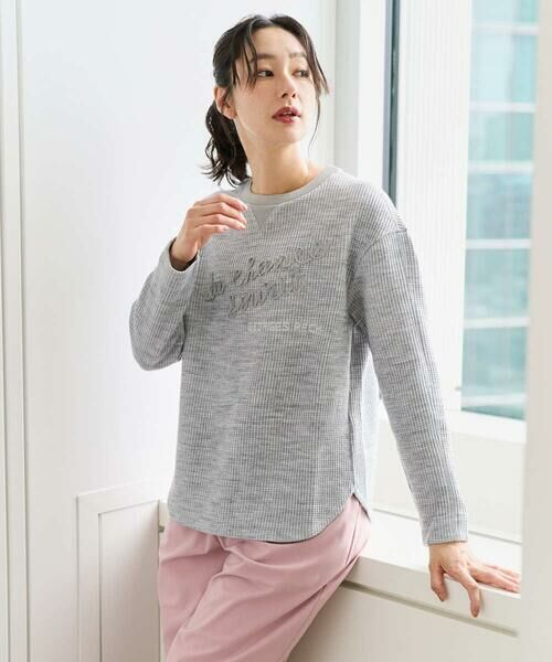 GEORGES RECH / ジョルジュ・レッシュ カットソー | ラメニットテープロゴ刺繍プルオーバー | 詳細2