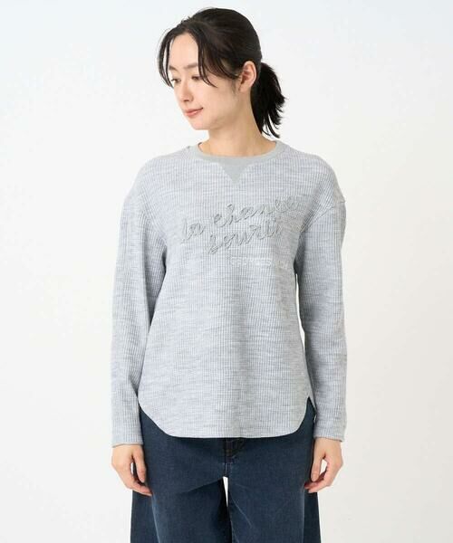 GEORGES RECH / ジョルジュ・レッシュ カットソー | ラメニットテープロゴ刺繍プルオーバー | 詳細3