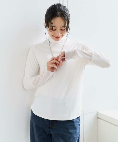 GEORGES RECH / ジョルジュ・レッシュ カットソー | チュールハイネックカットソー（ホワイト）